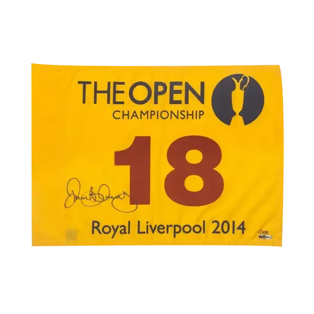Rory McIlroy Autographed 2014 Open Championship Pin Flag