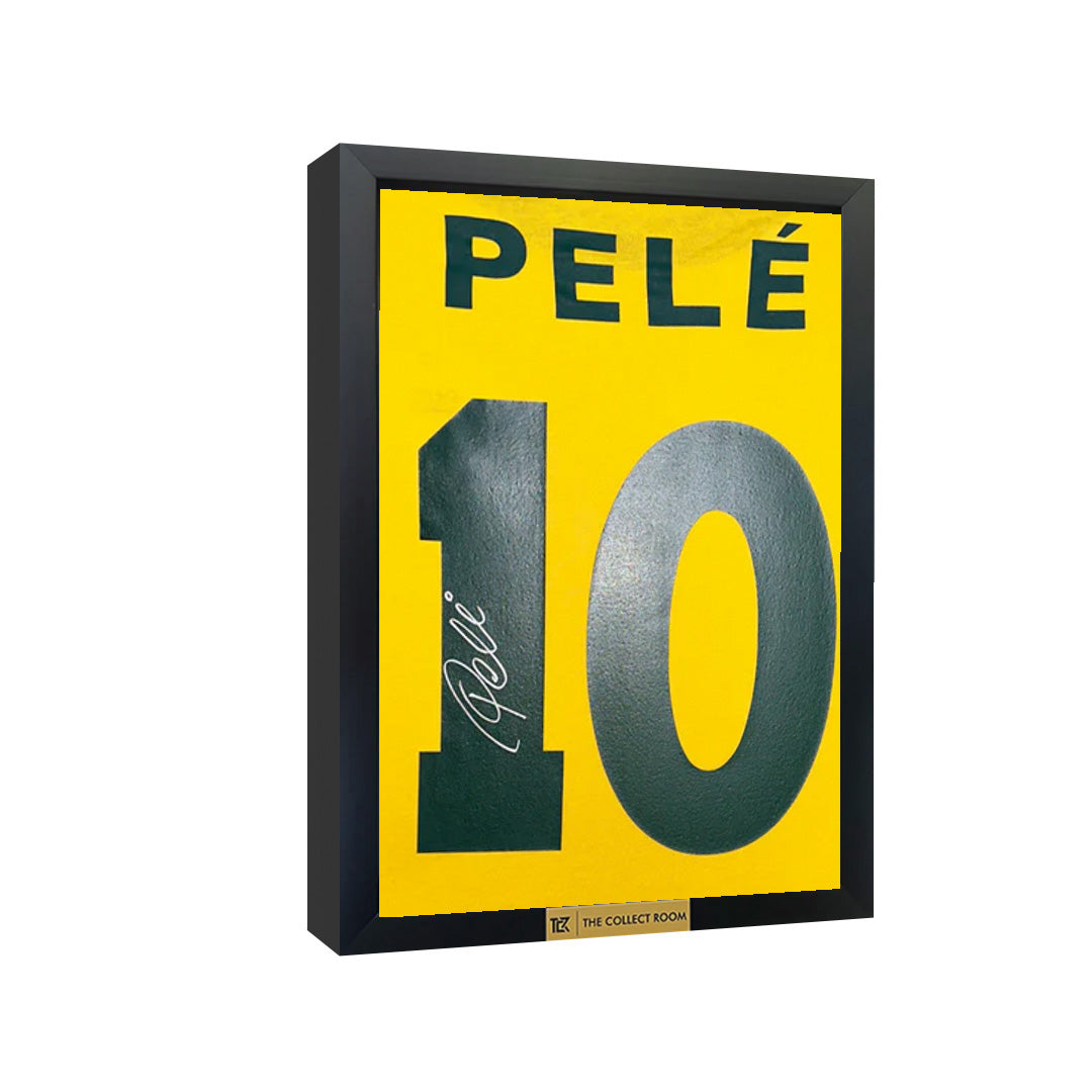 Pele Back Signed Brazil Jersey