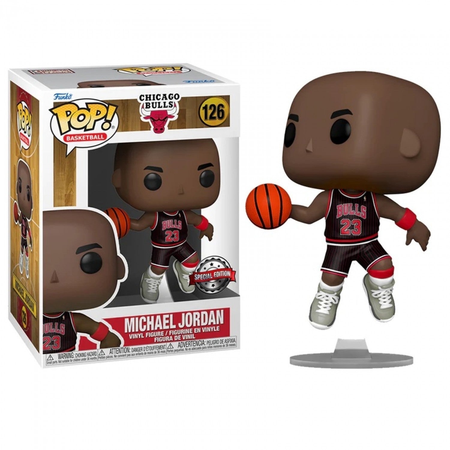Pop Basketball NBA: Bulls - Michael Jordan Black Pinstripe (Exc)