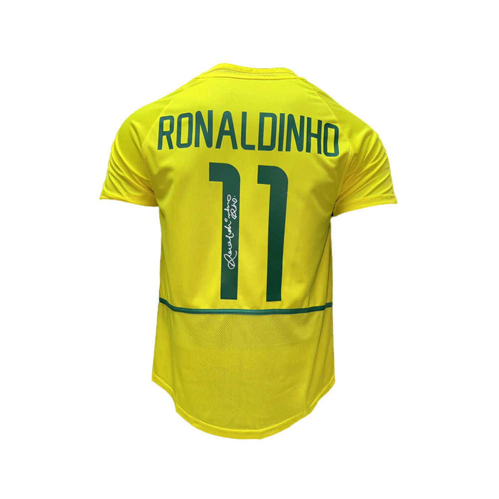 Ronaldo Nazario & Ronaldinho Signed Brazil Jerseys Bundle