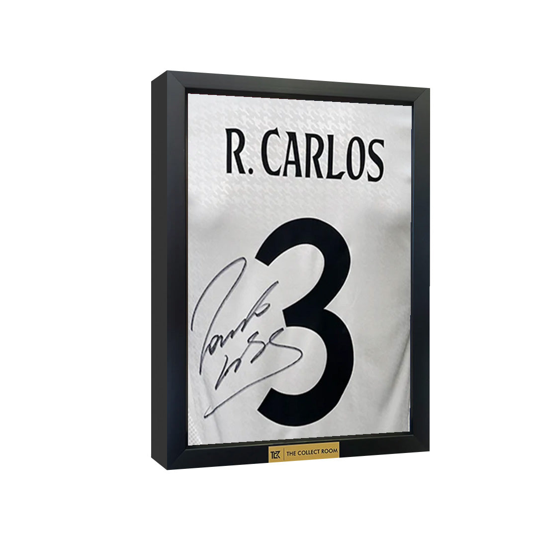 Roberto Carlos Signed Real Madrid Jersey 3D