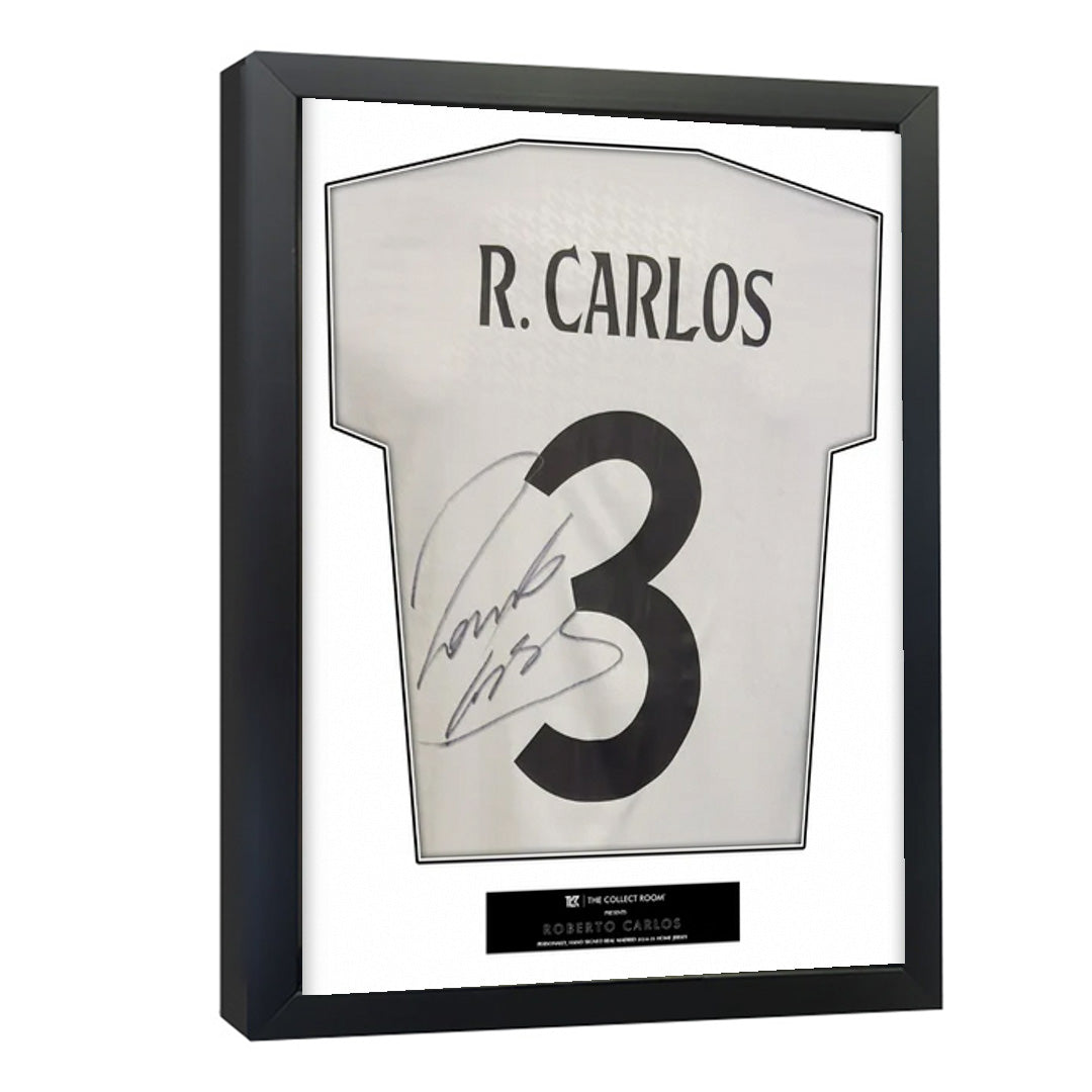 Roberto Carlos Signed Real Madrid Jersey 3D
