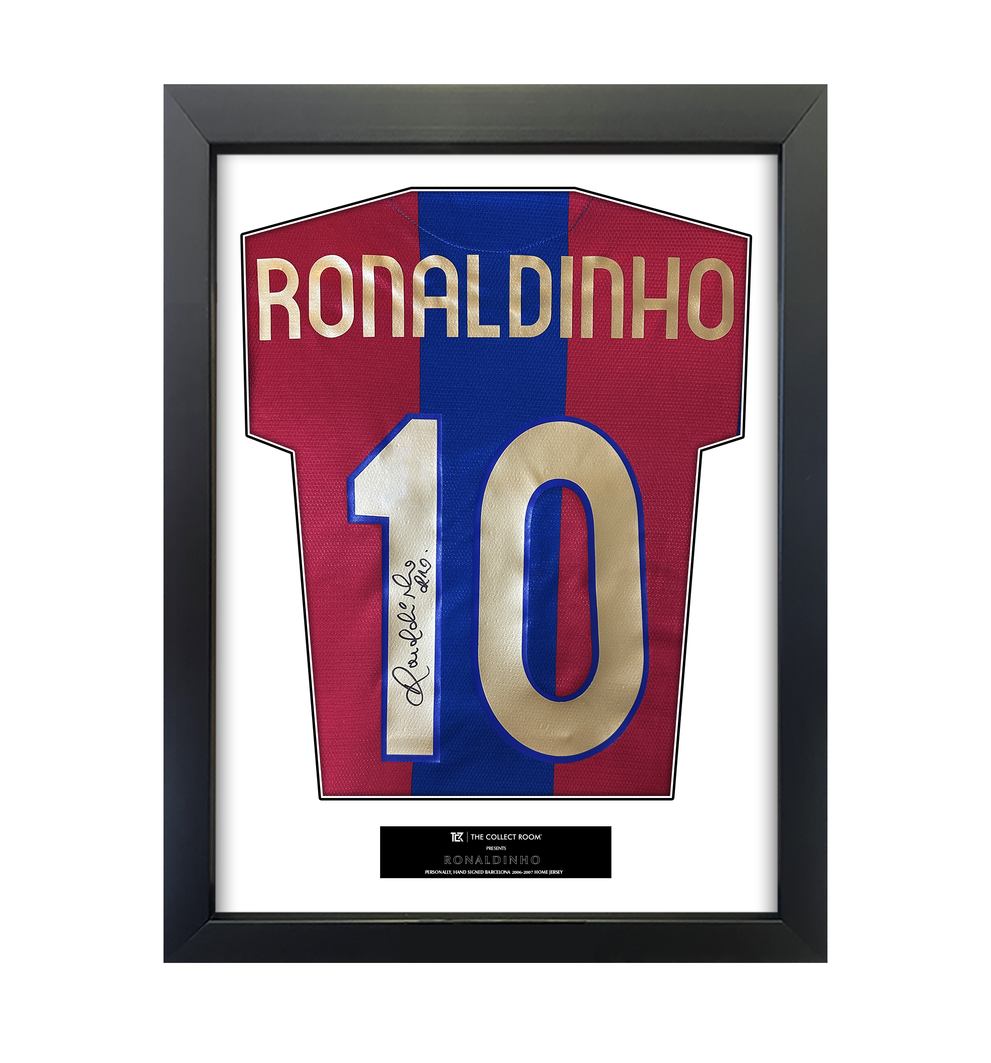 Ronaldinho 10 Barcelona 2006-07 Home Signed Jersey