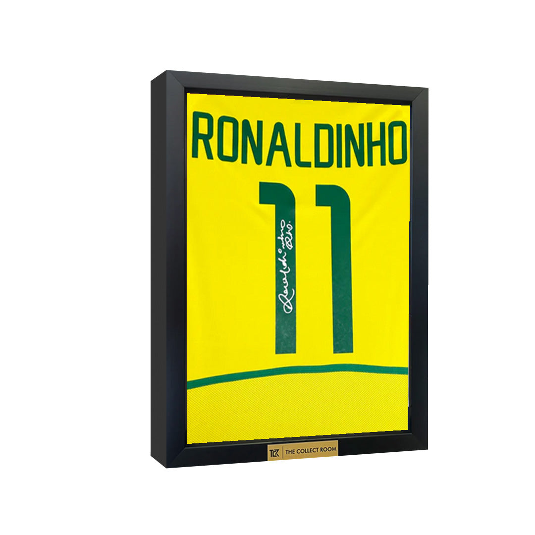 Ronaldinho Signed Brazil Jersey 1 3D