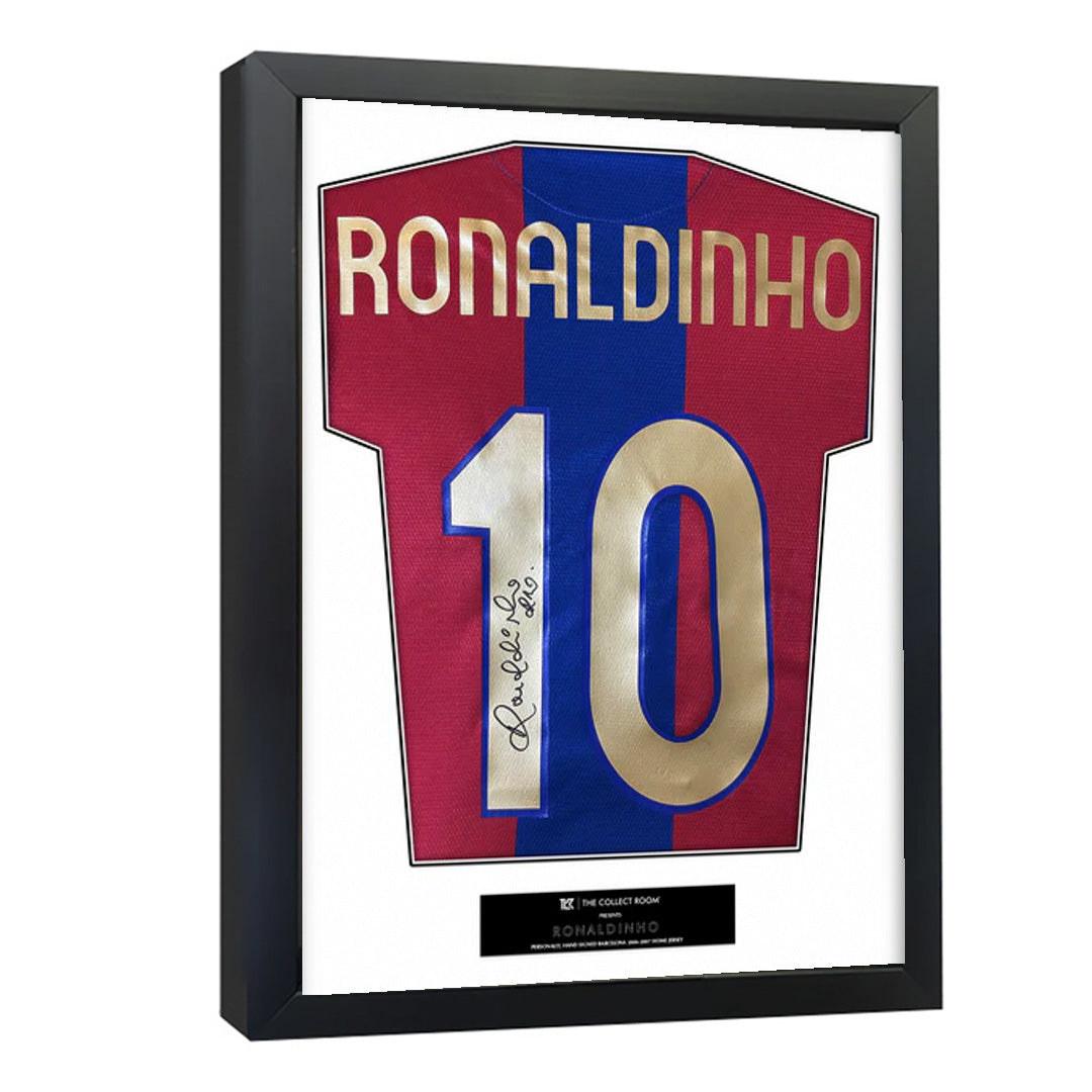 Ronaldinho Signed Barcelona Jersey 3D