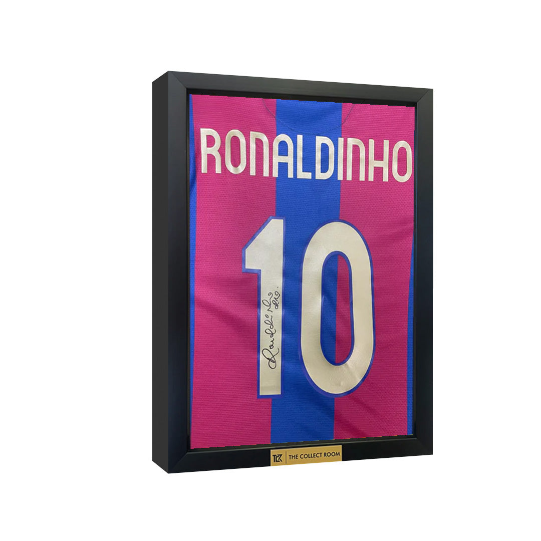 Ronaldinho Signed Barcelona Jersey 3D