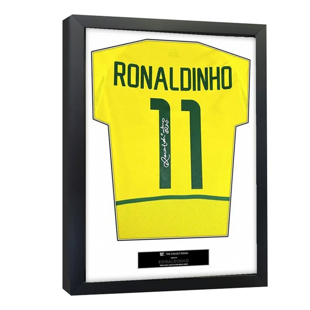 Ronaldinho Signed Brazil Jersey 11 3D