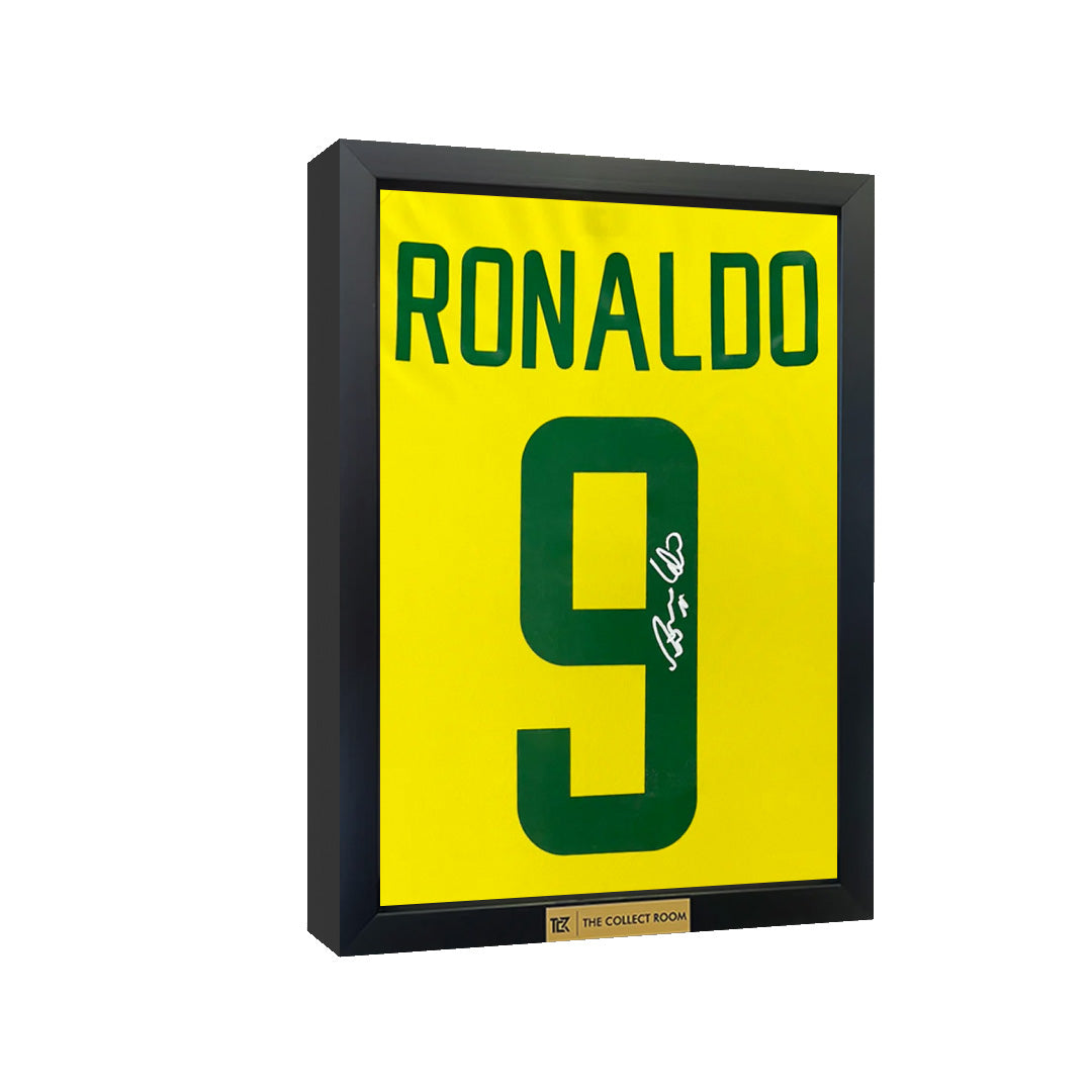 Ronaldo Nazario Signed Brazil Jersey 3D