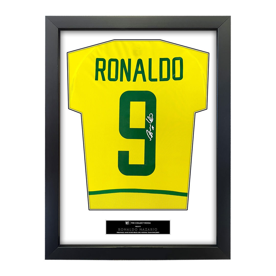 Ronaldo Nazario Signed Brazil Jersey Frame 1