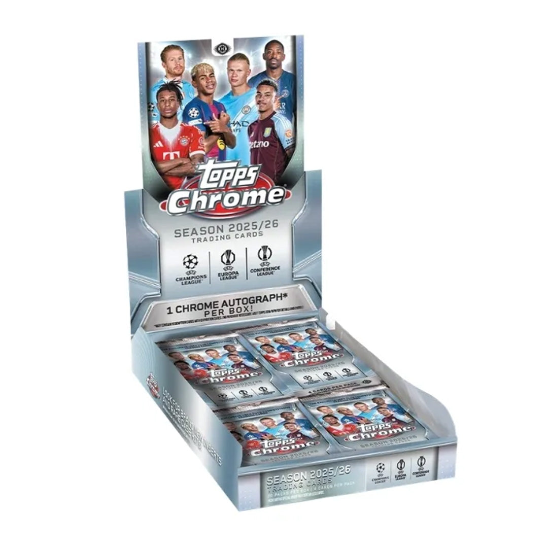 2025-26 Topps Chrome UEFA Club Competitions Soccer Hobby Box