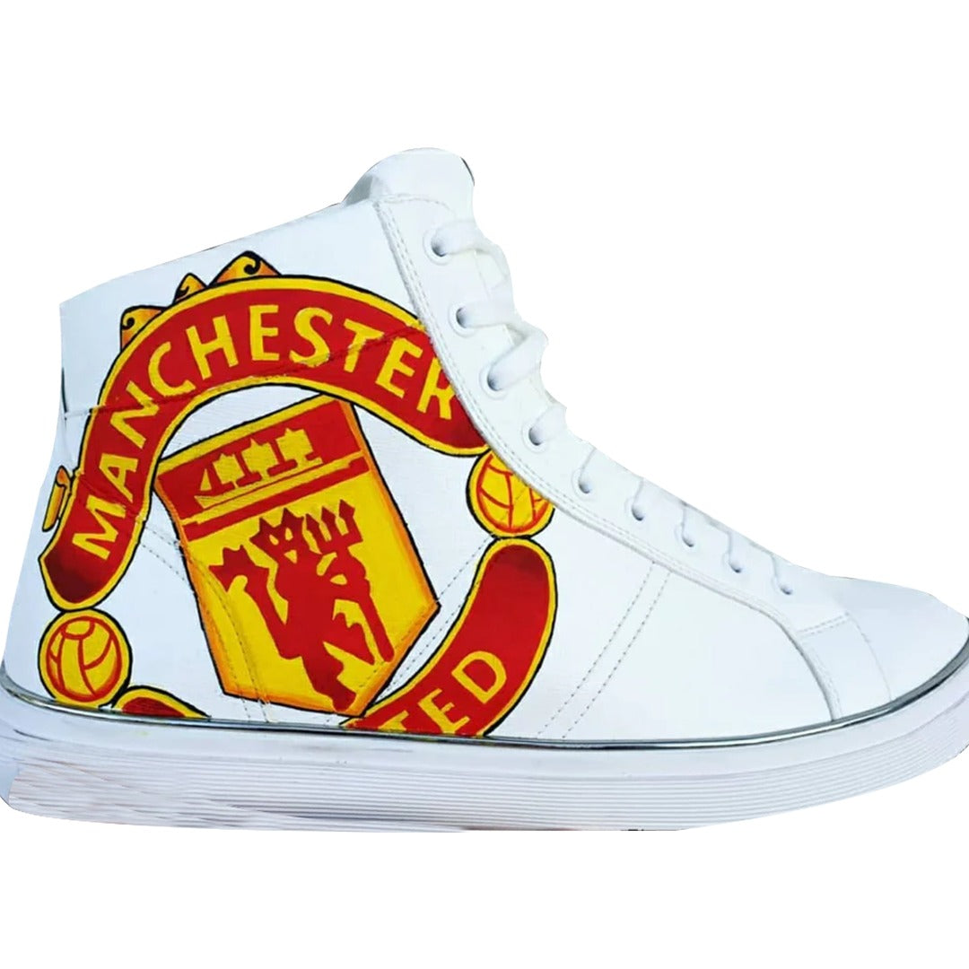 Paul Pogba Portrait Custom Hand-Painted Aldo High-Tops
