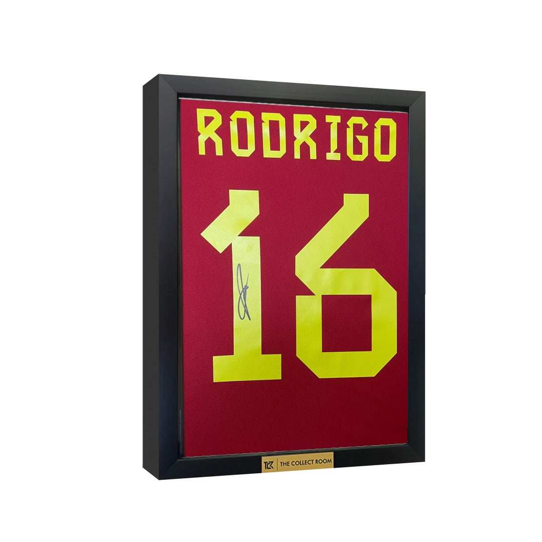 Rodri signed Spain 2022/23 home shirt