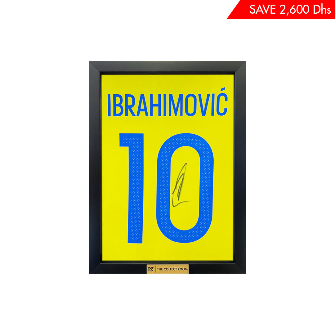Zlatan Ibrahimovic Back Signed Sweden 2016-17 Home Jersey