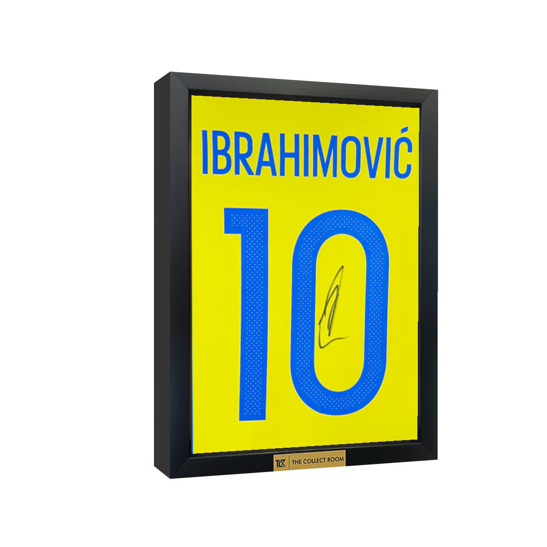 Zlatan Ibrahimovic Back Signed Sweden 2016-17 Home Jersey 3D