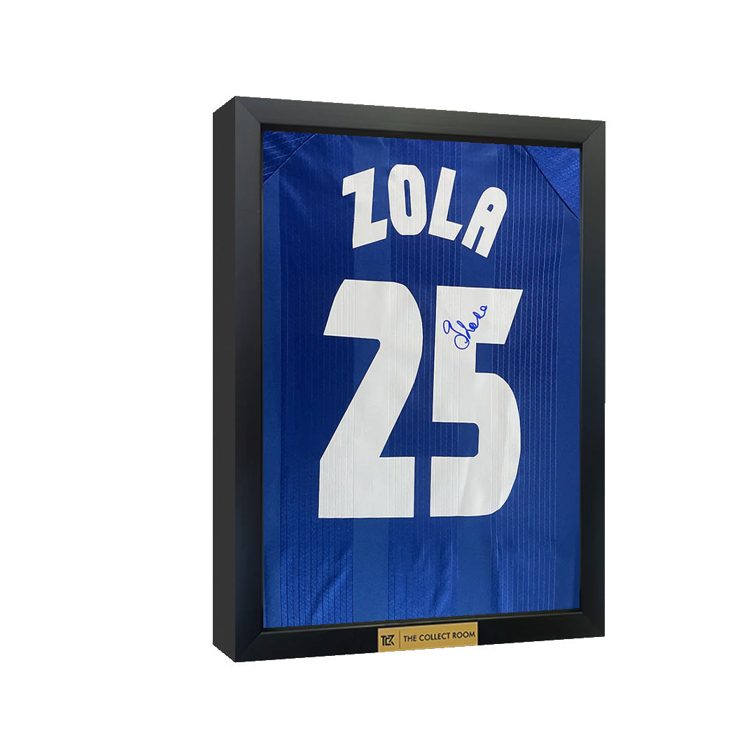 Zola signed Chelsea 1998 Home Jersey  3D