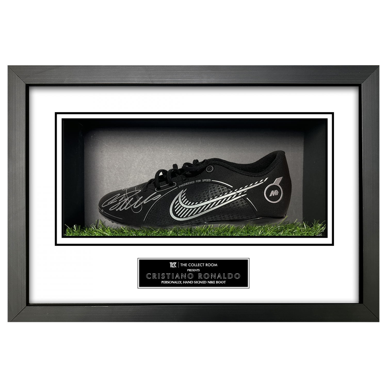 Cristiano Ronaldo Signed Soccer Boot Black/Silver