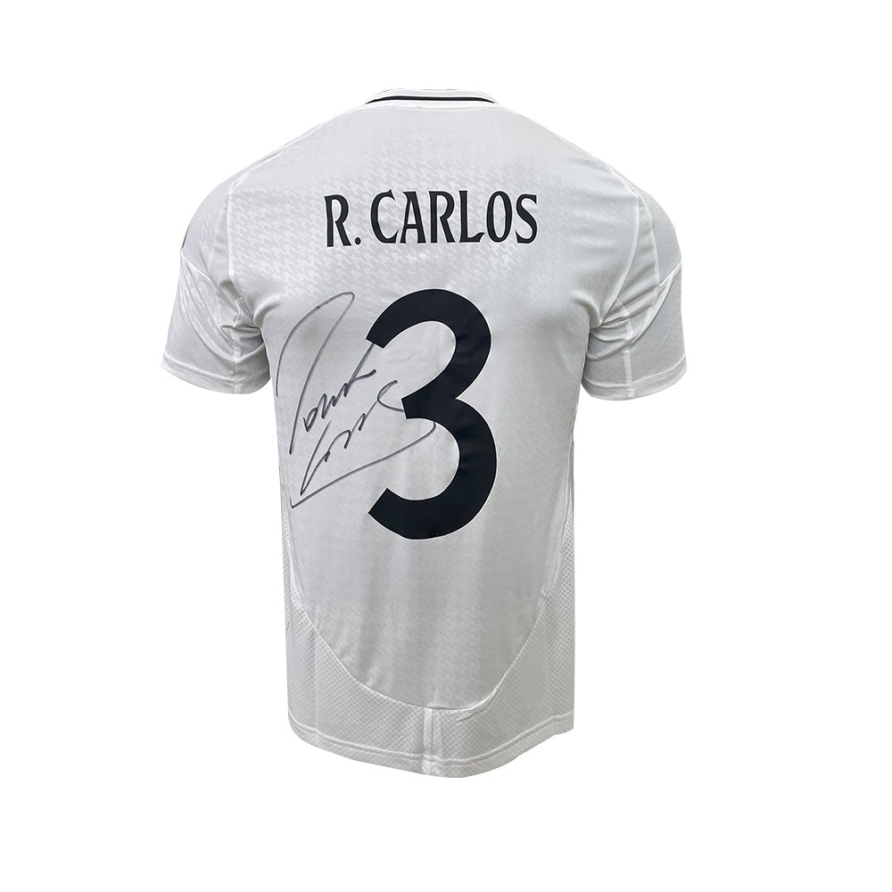 Zindeline Zidane & Roberto Carlos Signed Real Madrid Jerseys Bundle