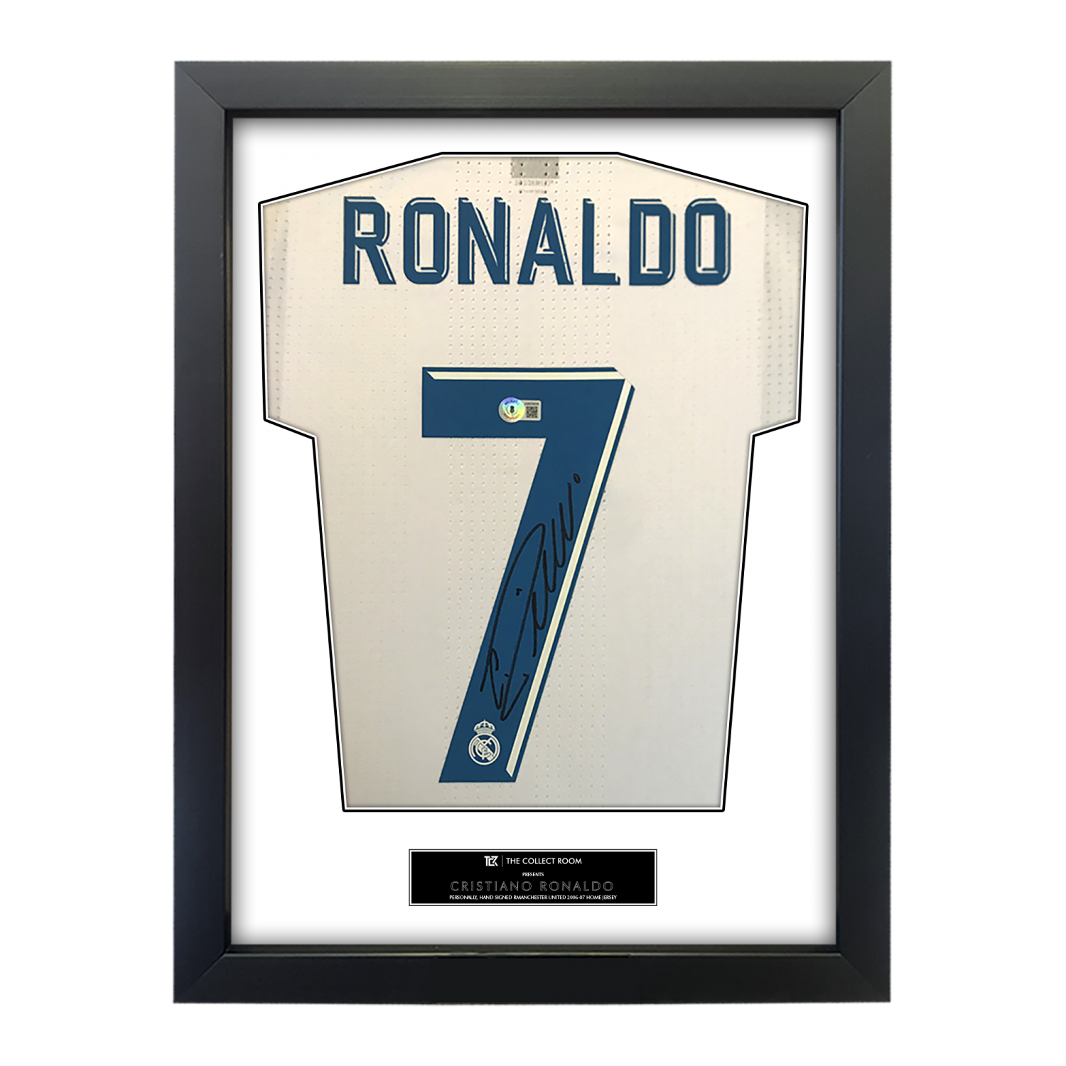 Cristiano Ronaldo Real Madrid 17-18 Home Framed Signed Jersey