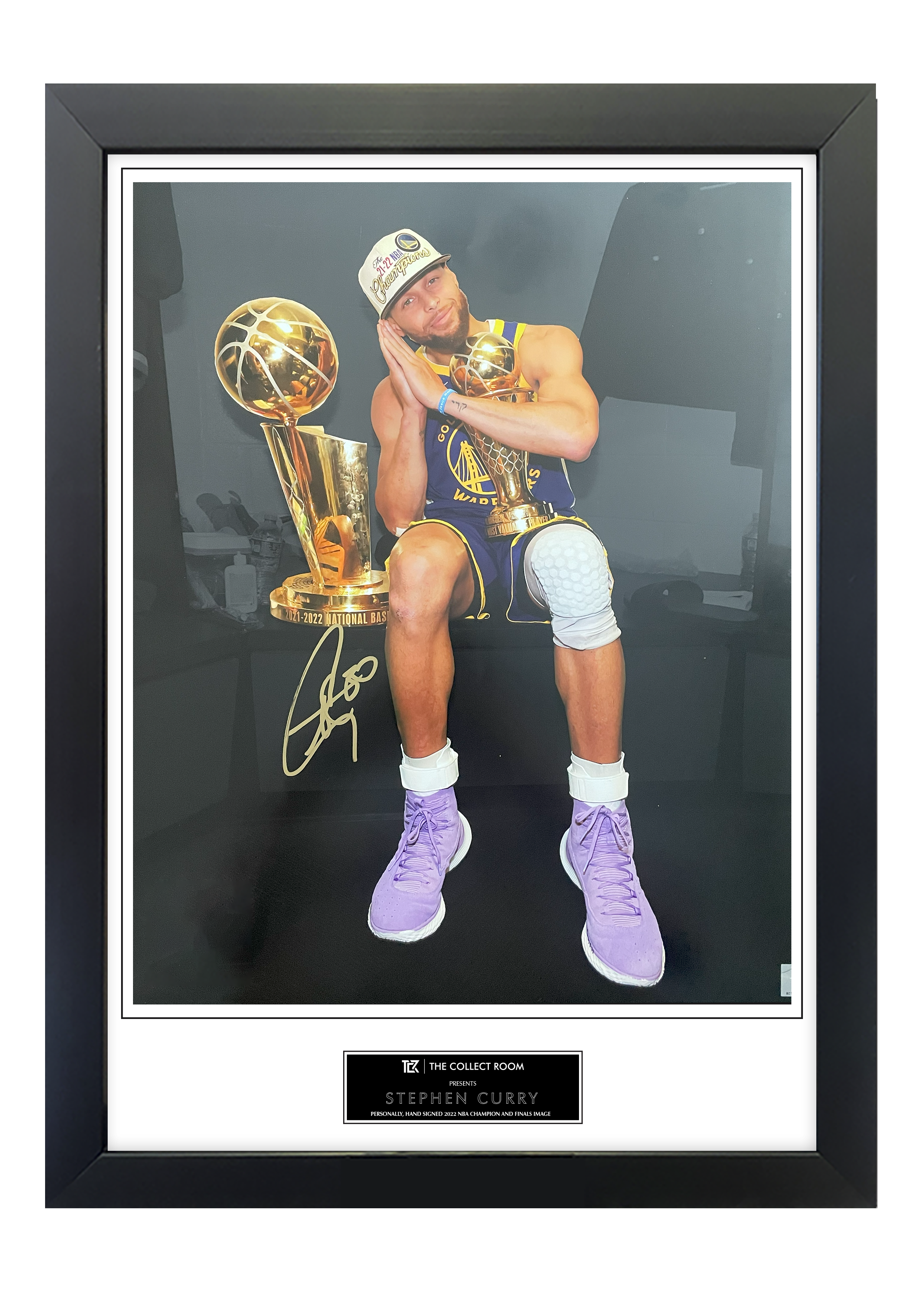 Warriors Stephen Curry Signed "Night Night" Image