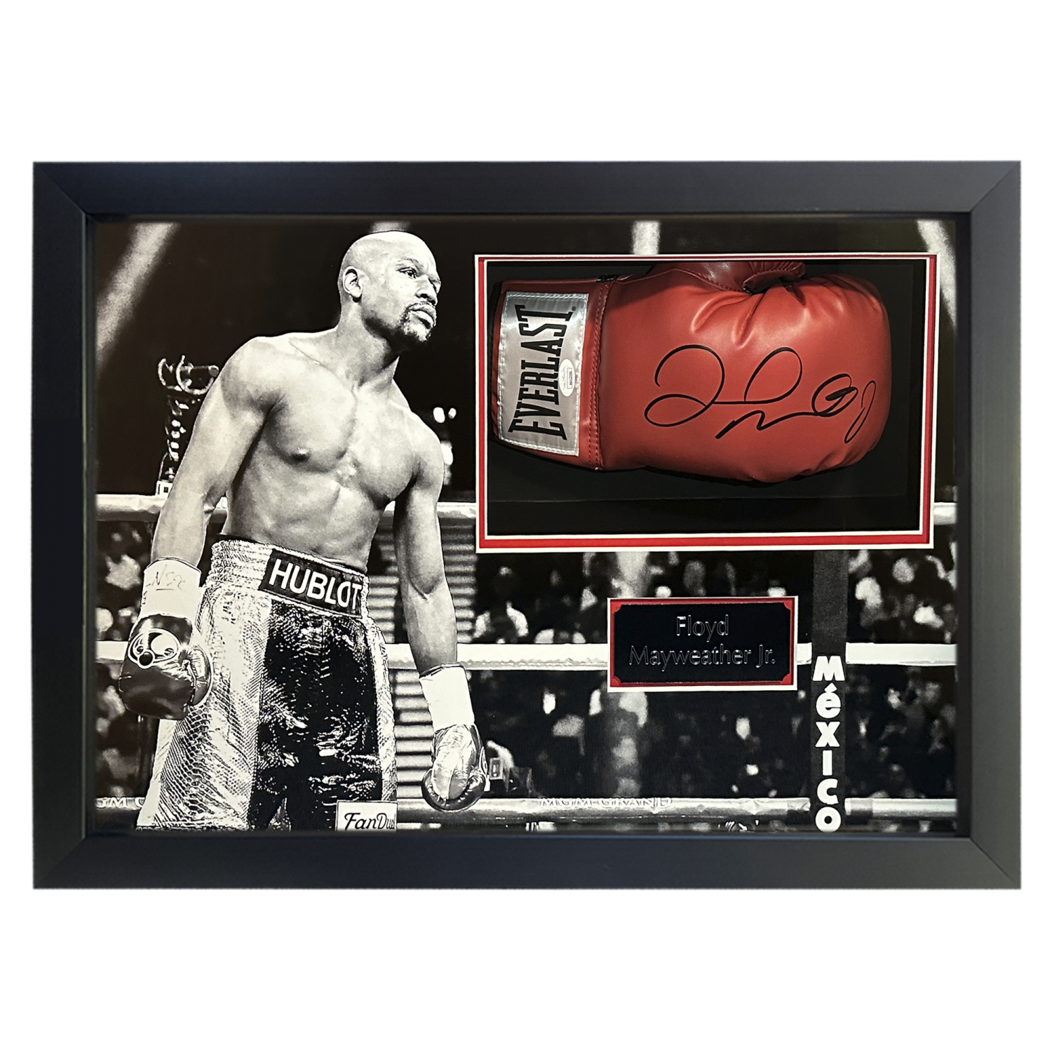 Floyd Mayweather Jr Signed Everlast Glove Framed