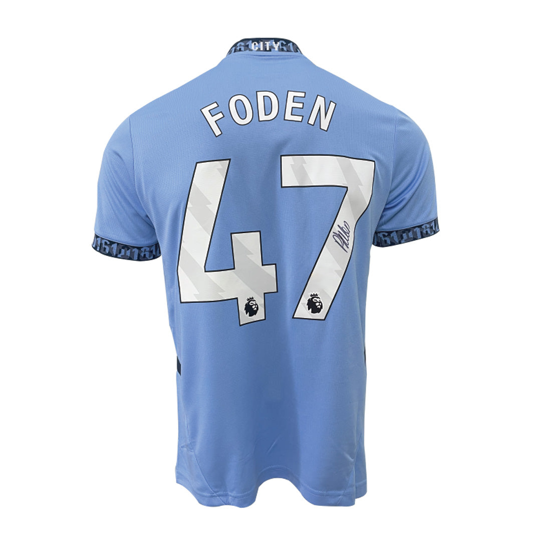 Phil Foden Back Signed Manchester City 24/25 Home Jersey