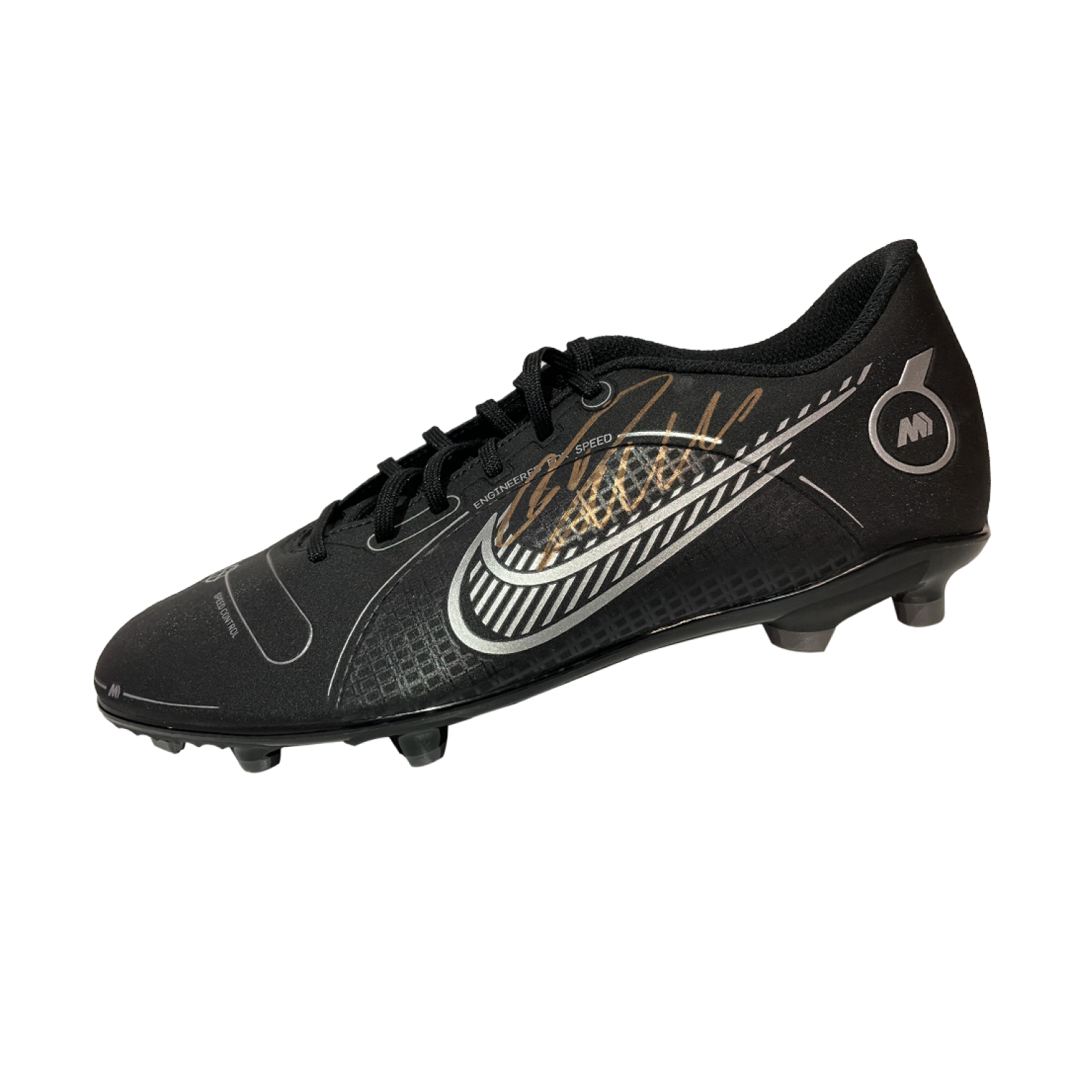Cristiano Ronaldo Signed Framed Soccer Boot Black/Grey