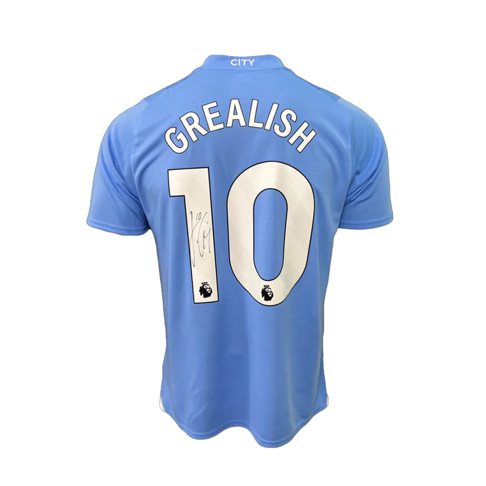 Jack Grealish & Erling Haaland Signed Manchester City Jerseys Bundle