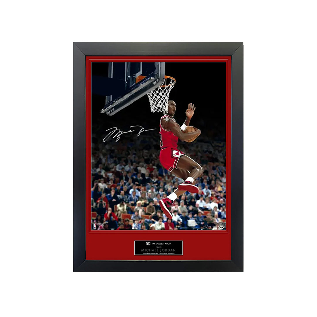 Michael Jordan Signed "Cradle Dunk" Image
