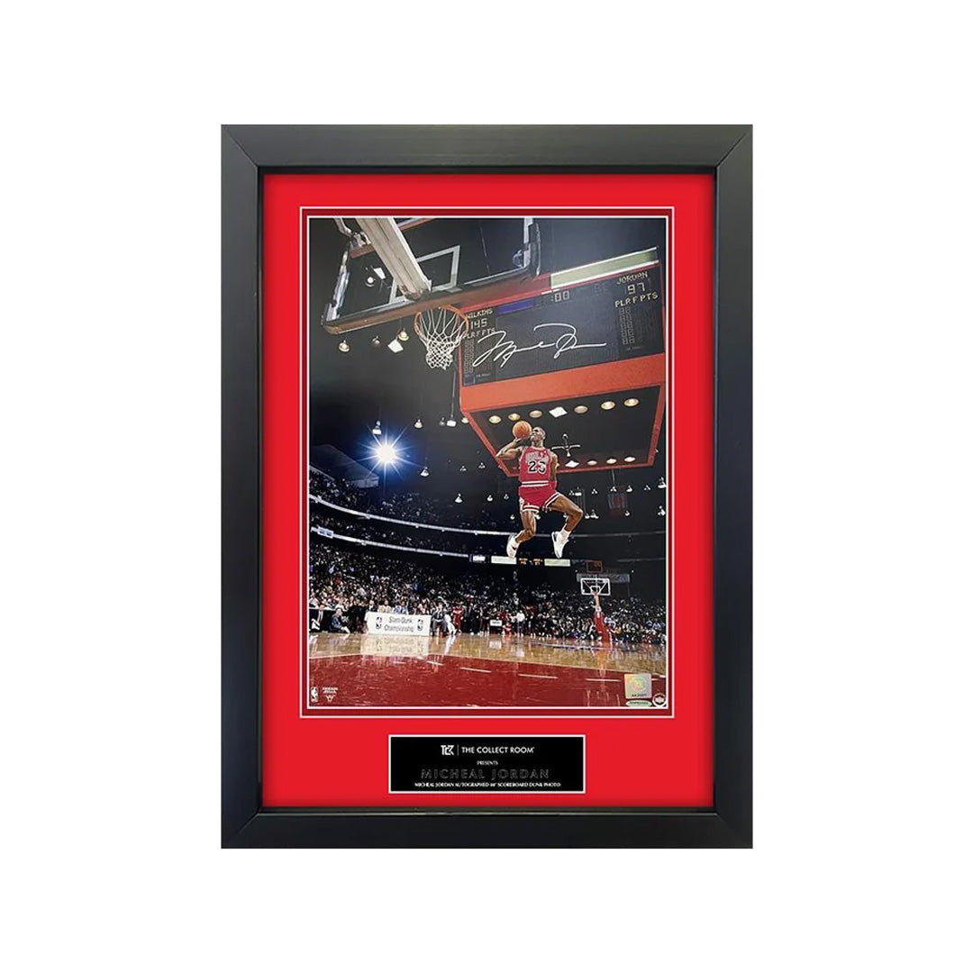 Michael Jordan Signed "Cradle Dunk" Image