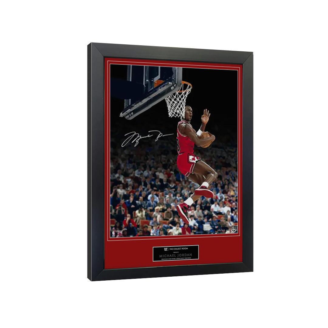 Michael Jordan Signed "Cradle Dunk" Image