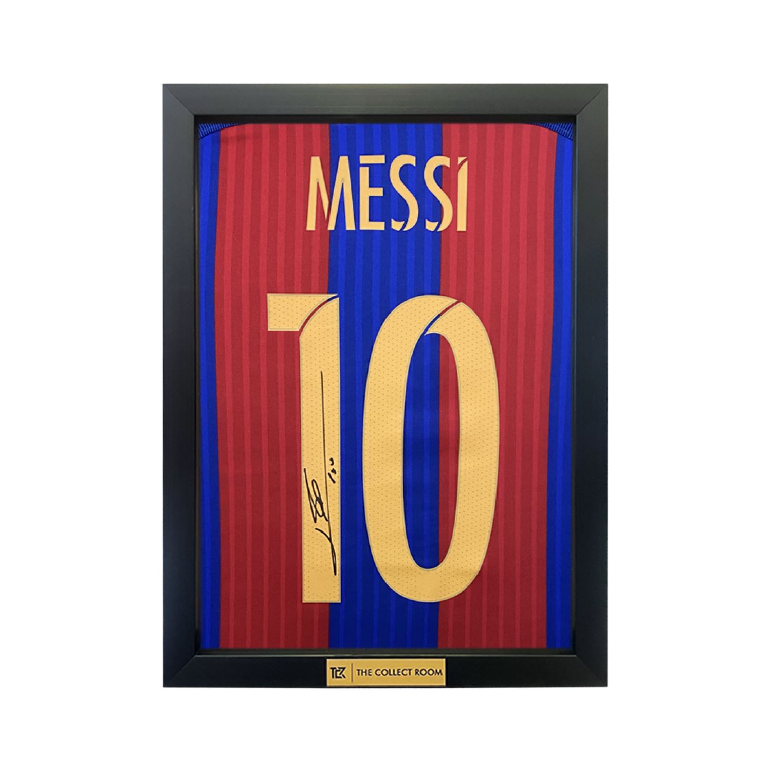 Lionel Messi Official Back Signed Barcelona 2016-17 Home Jersey with Fan Style Numbers