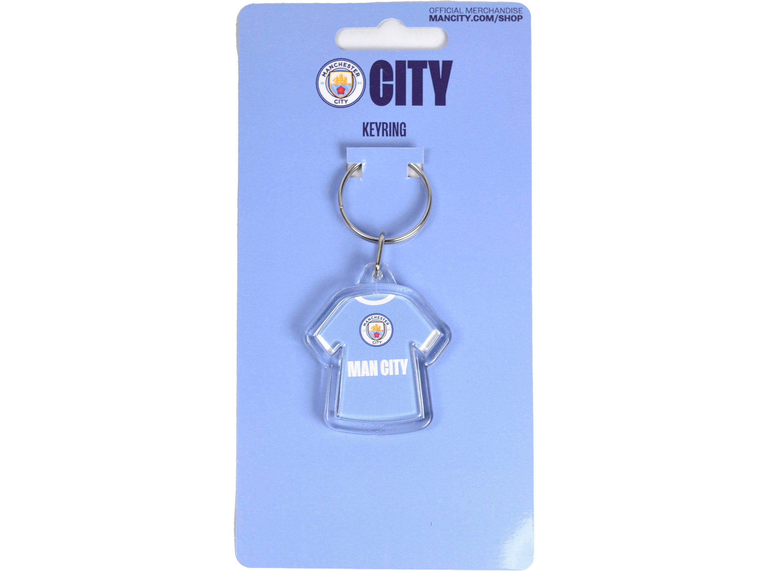 Man City Acrylic Double Sided Kit Keyring- Size One Size