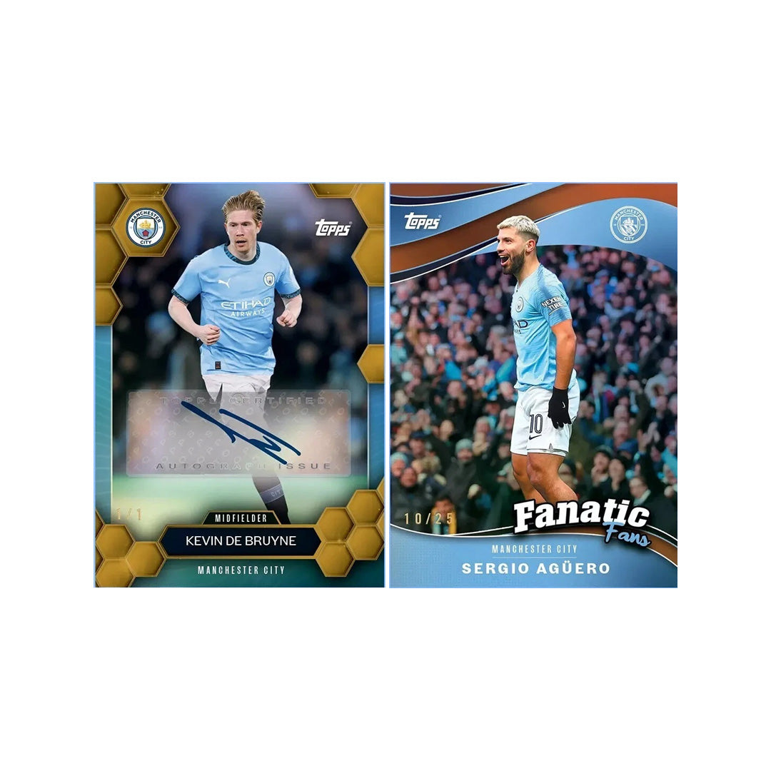 2024-25 Manchester City FC Topps Fan Set – 28 Official Trading Cards