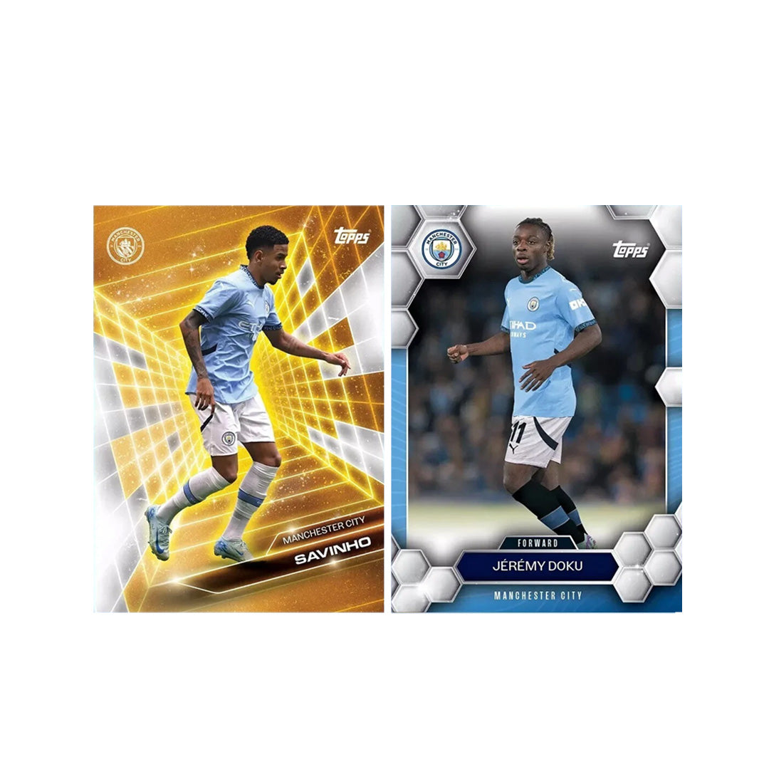 2024-25 Manchester City FC Topps Fan Set – 28 Official Trading Cards