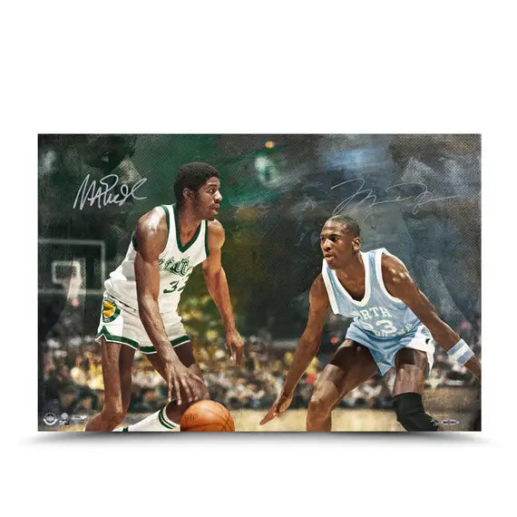 Michael Jordan & Magic Johnson Autographed "Remember the Times" 16 x 24