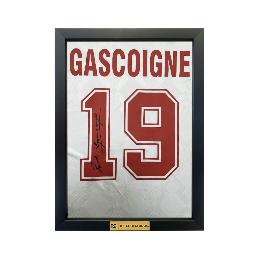 Paul Gascoigne Signed England 1990 Home Football Shirt