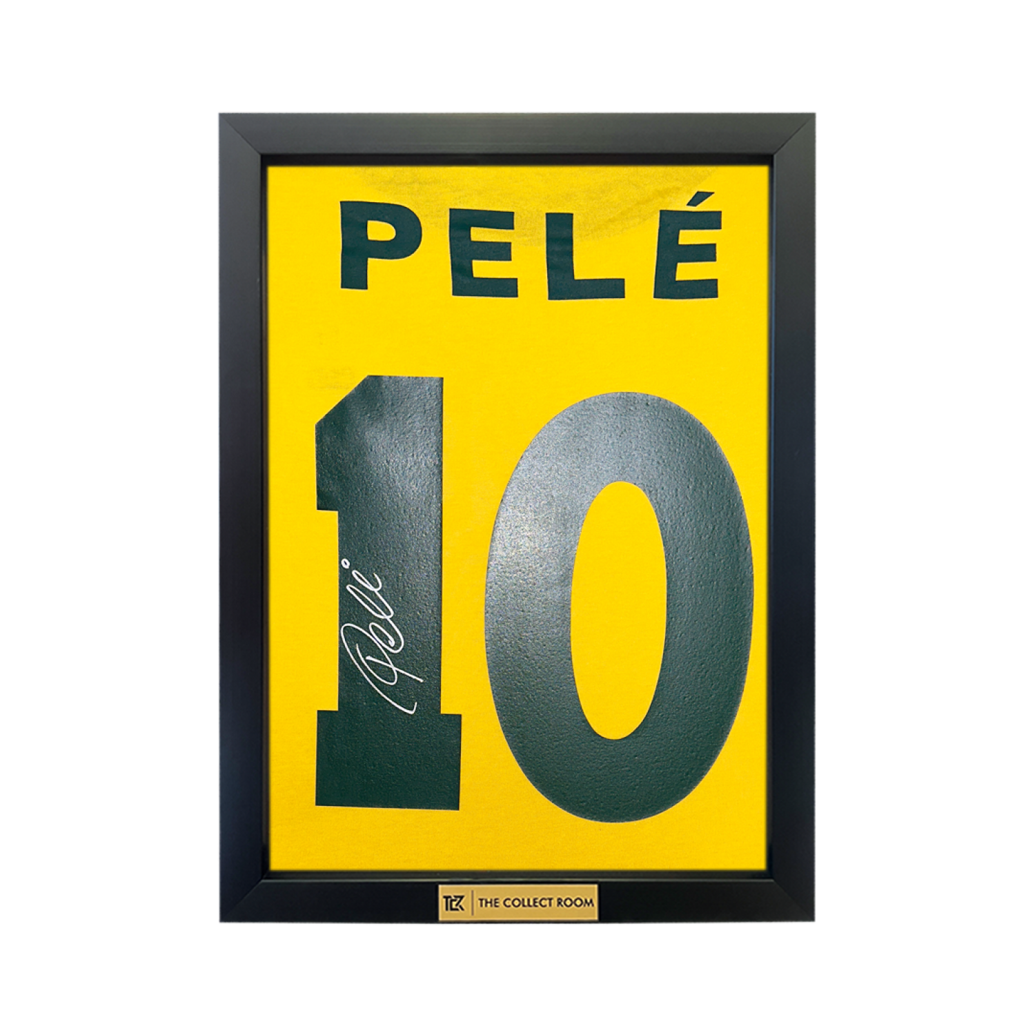 Pele Back Signed Brazil Jersey