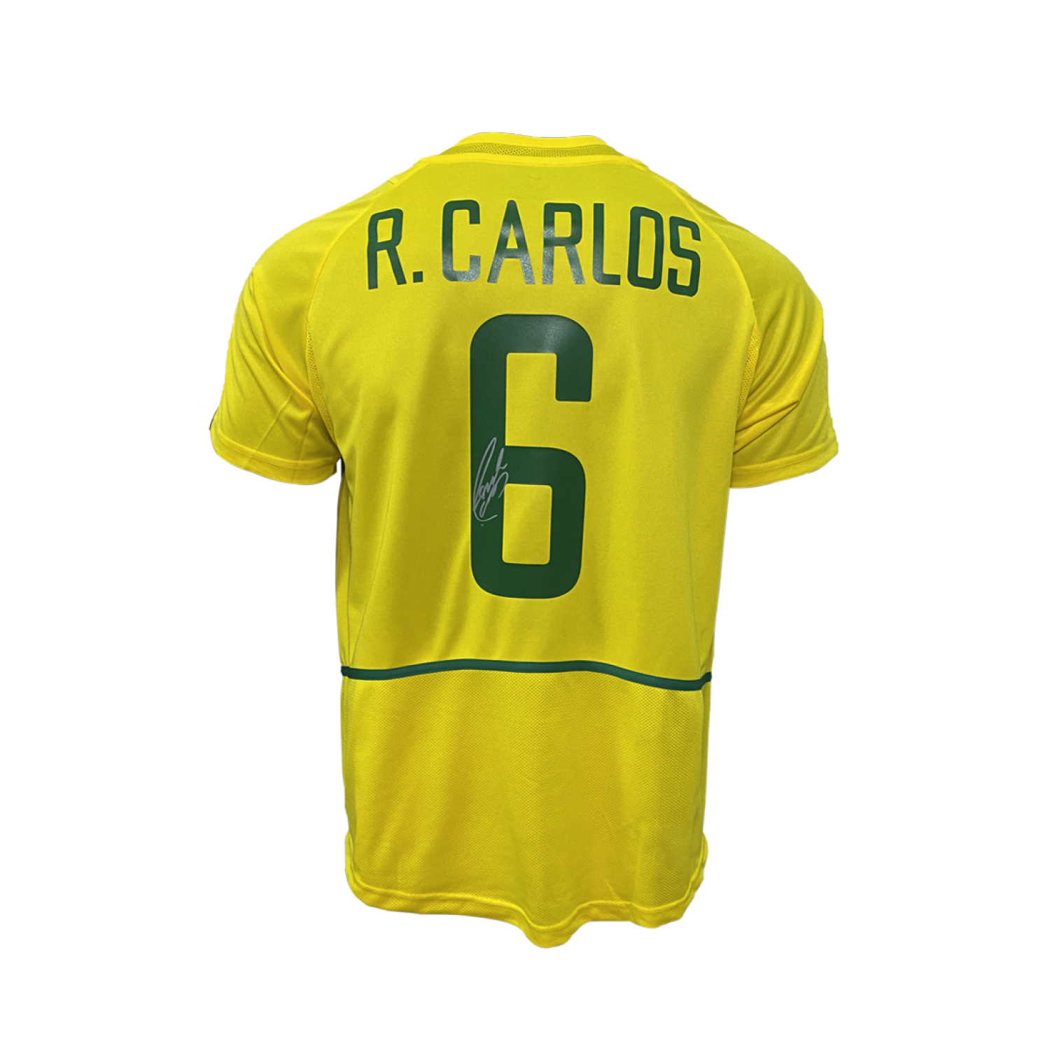 Roberto Carlos Signed Brazil 2001 National Team Home Jersey