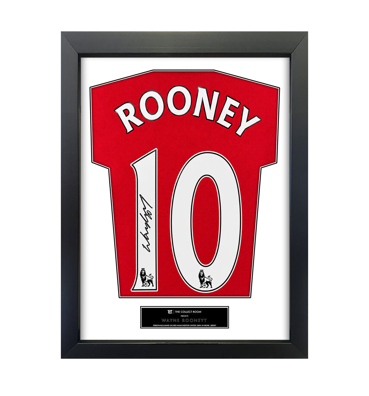 Wayne Rooney Back-Signed Manchester United 2009–10 Home Jersey