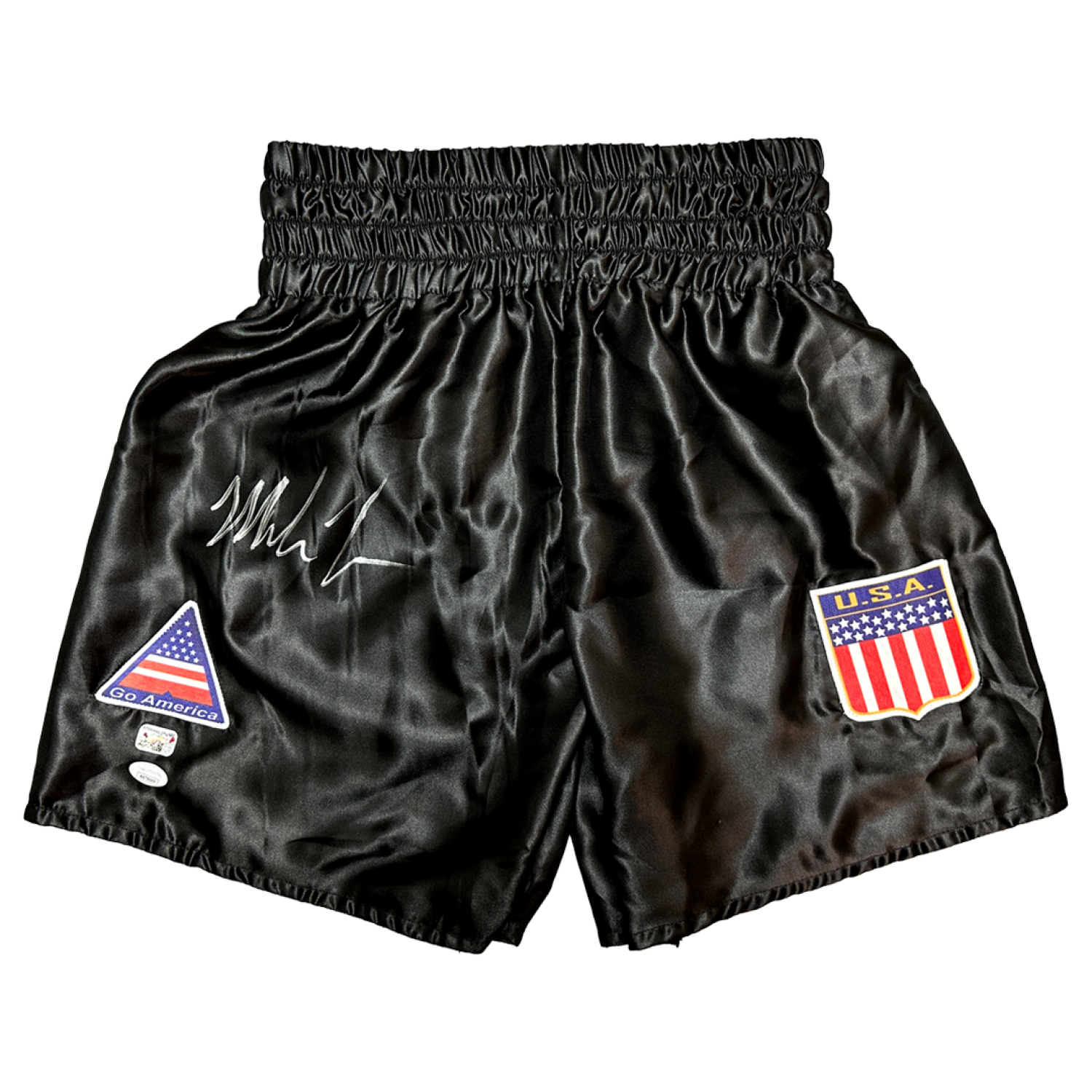 Mike Tyson Signed Black Boxing Trunks