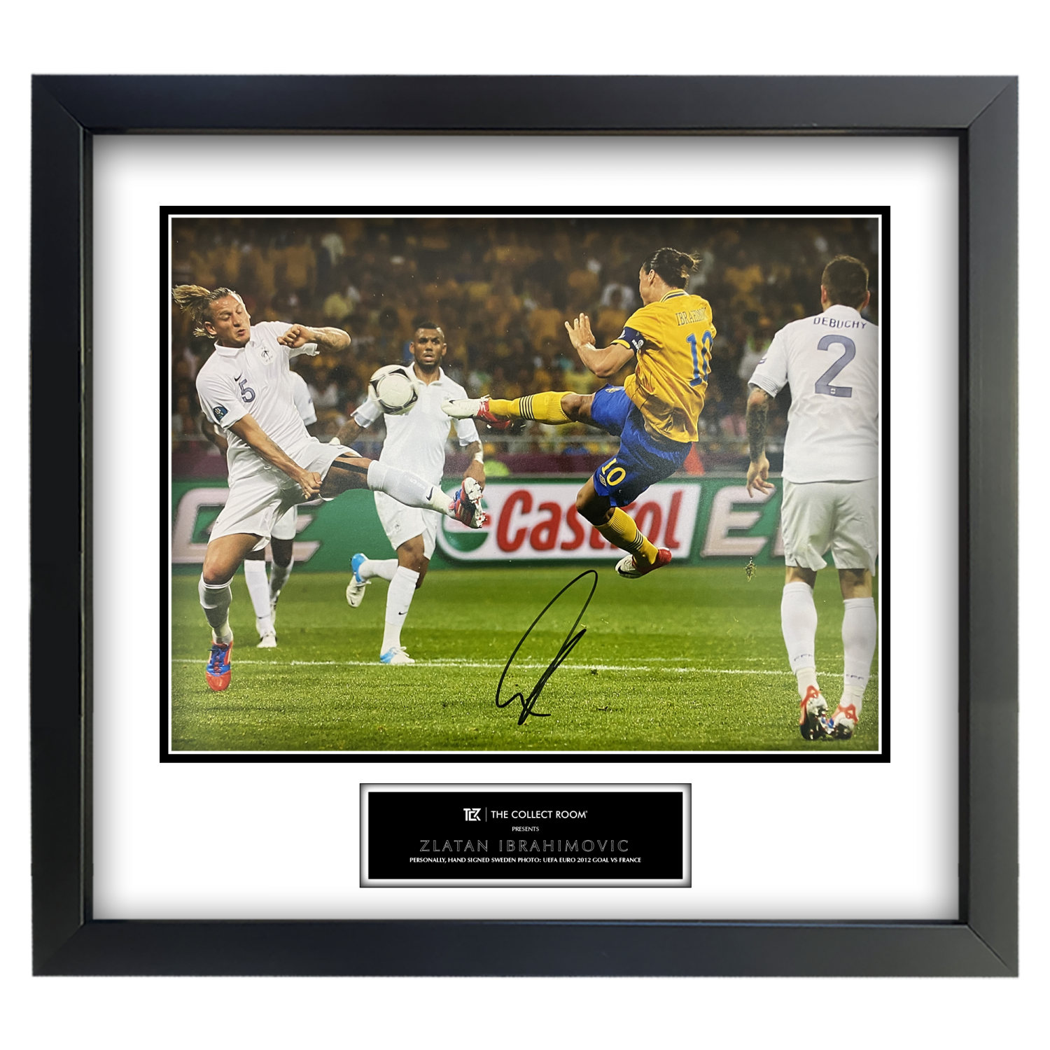 Zlatan Ibrahimovic Signed Sweden Photo: UEFA EURO 2012 Goal vs France